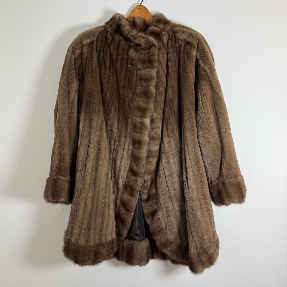 Elegant Brown Fur Reversible Coat